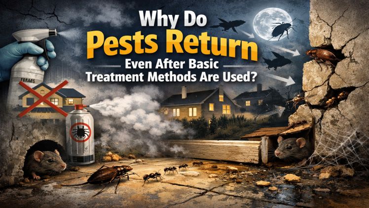 Why do pests return even after basic treatment methods are used?