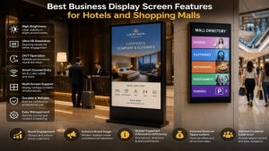 Best Business Display Screen Features for Hotels and Shopping Malls